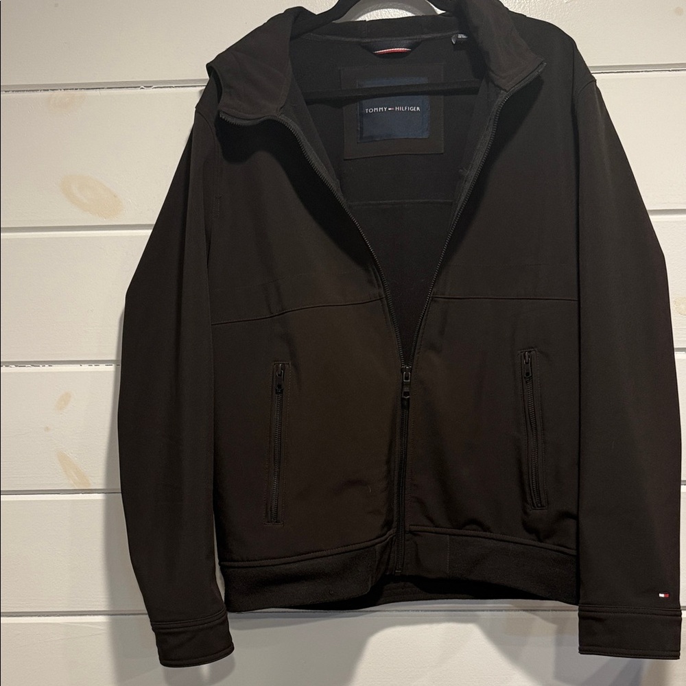 Tommy Hilfiger Dark Jacket with Zip. Size -Large